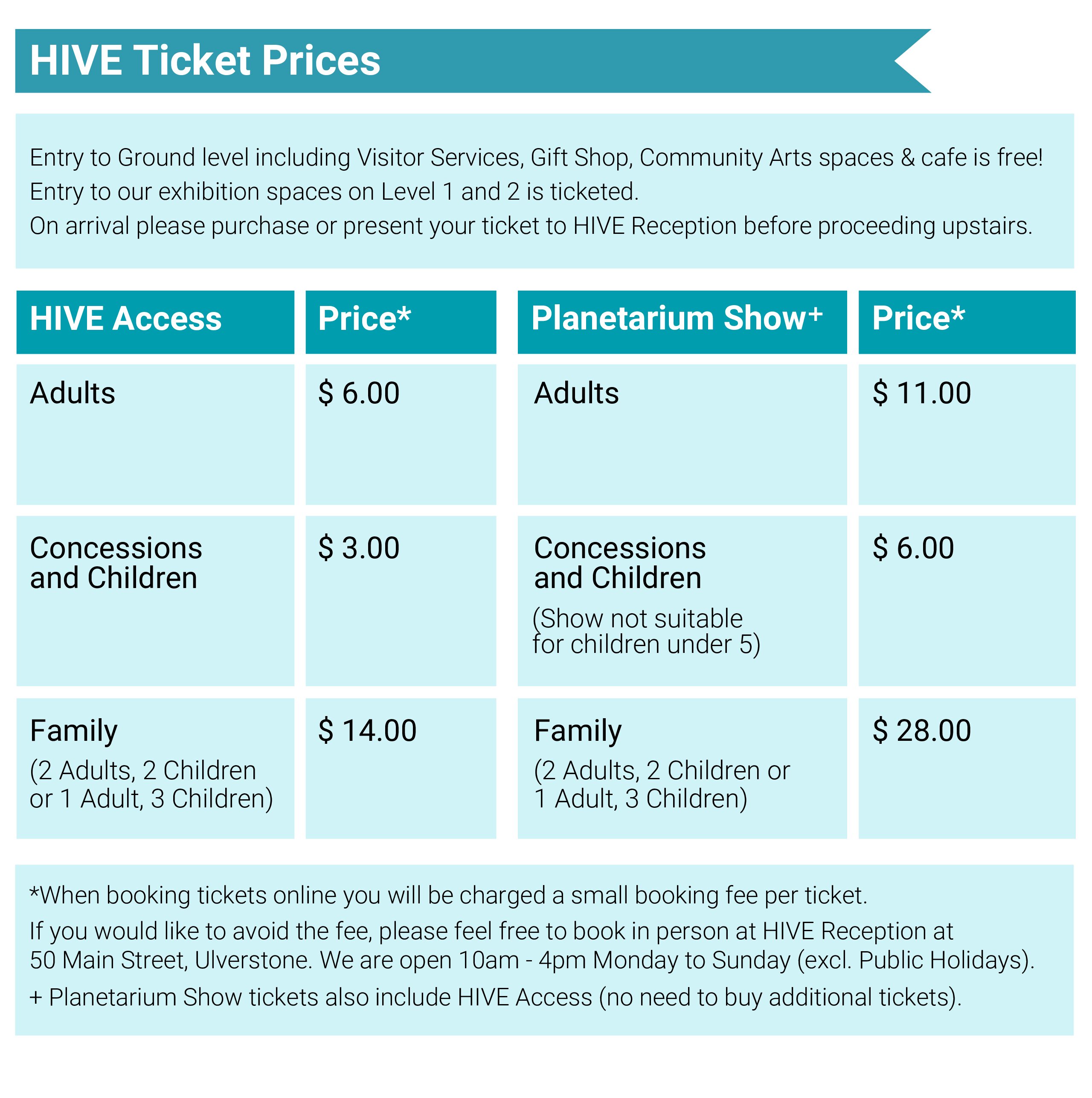 HIVE Ticket Prices Dec2021